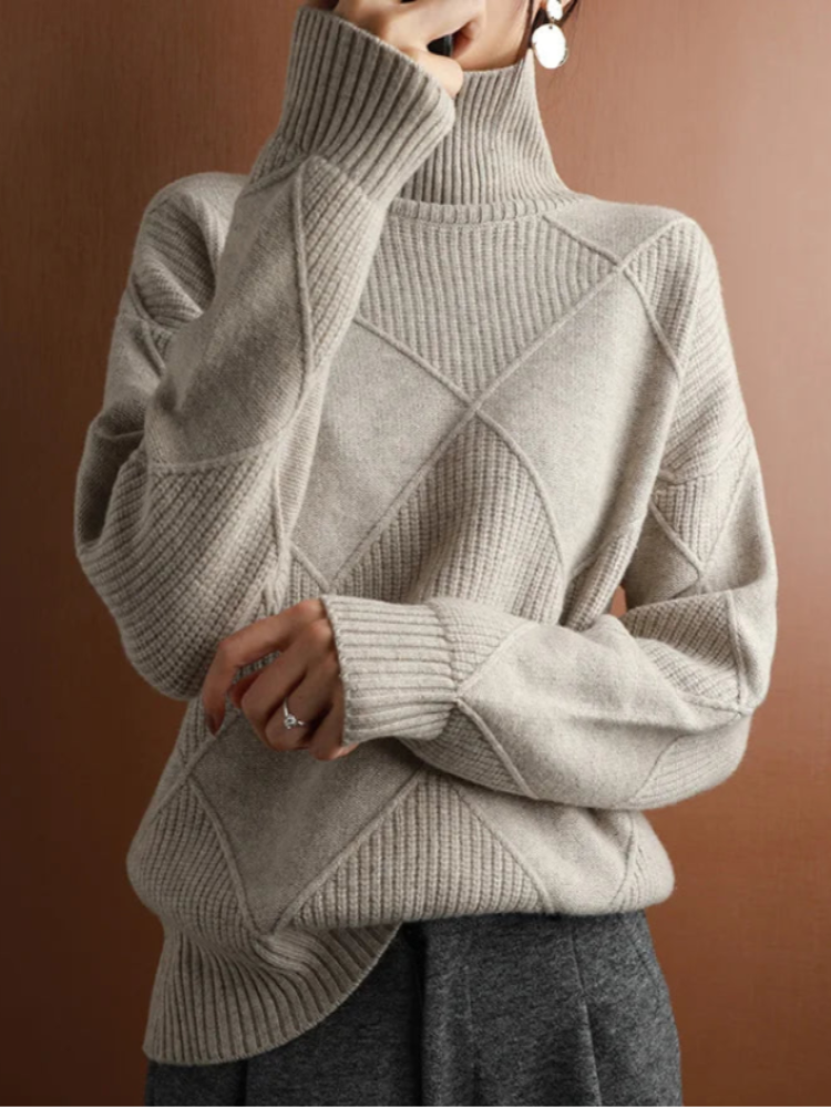 Persora™ | Textured Geometric Knit Sweater