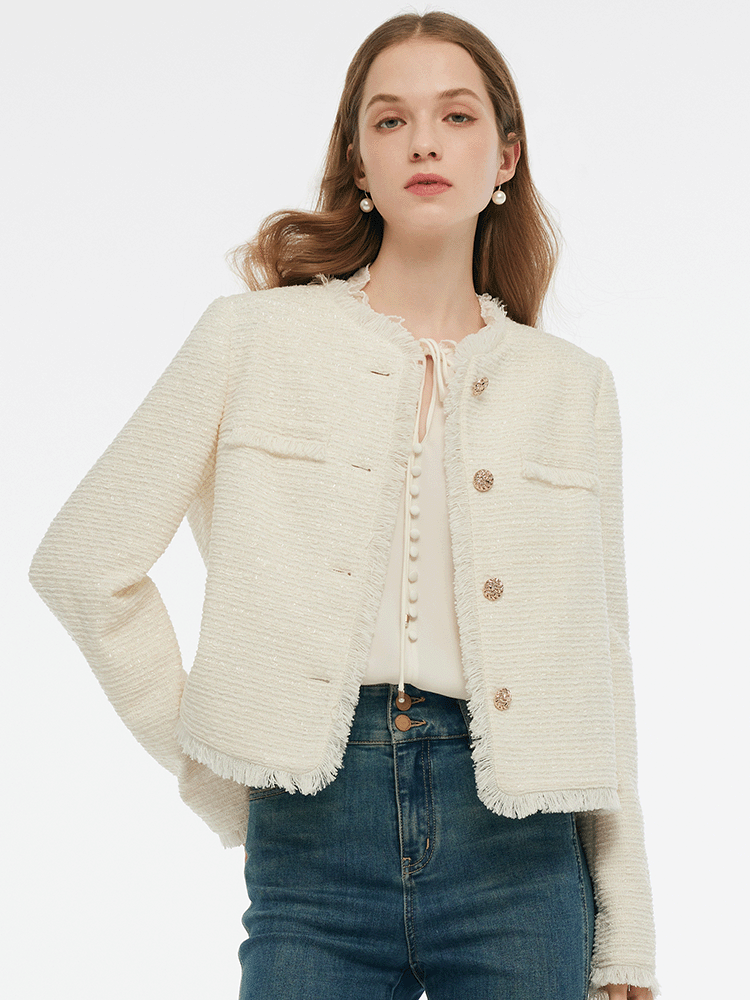 Persora™ | Collarless Crop Jacket