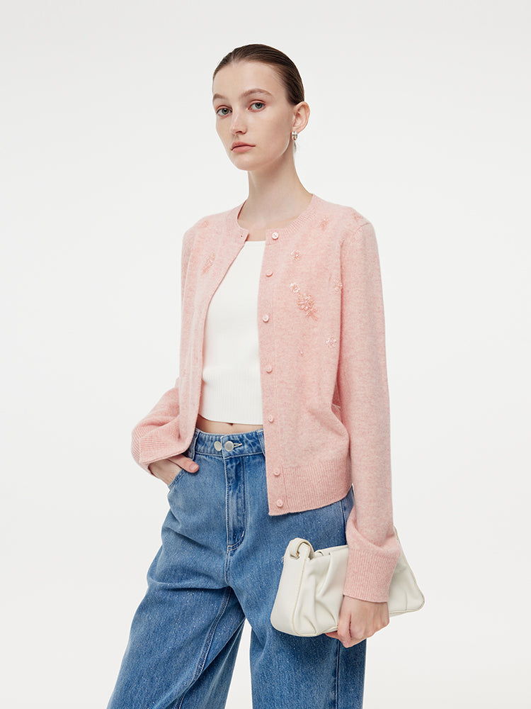 Persora™ | Floral Beaded Women Cardigan