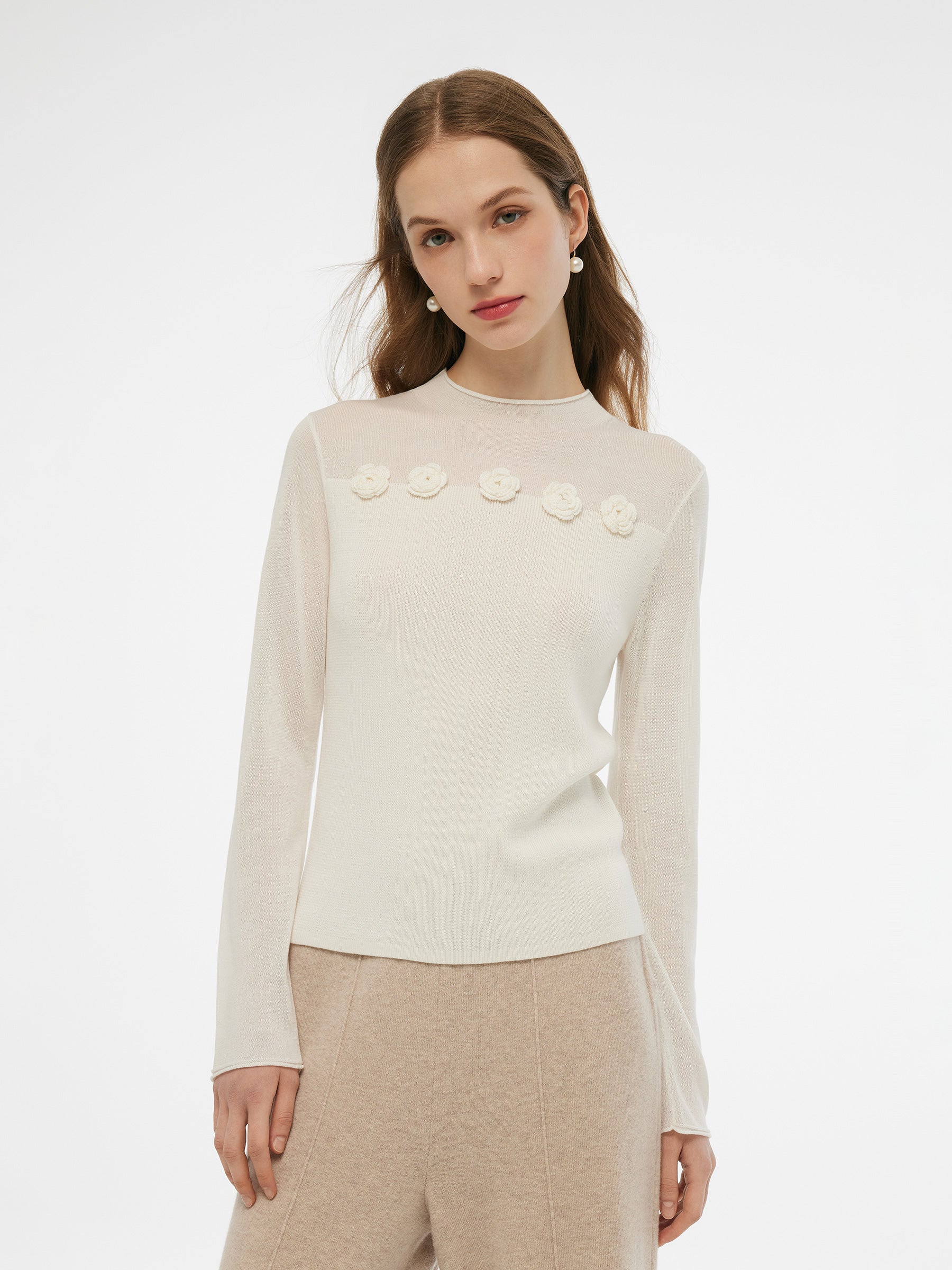 Persora™ | Flower Knit Top